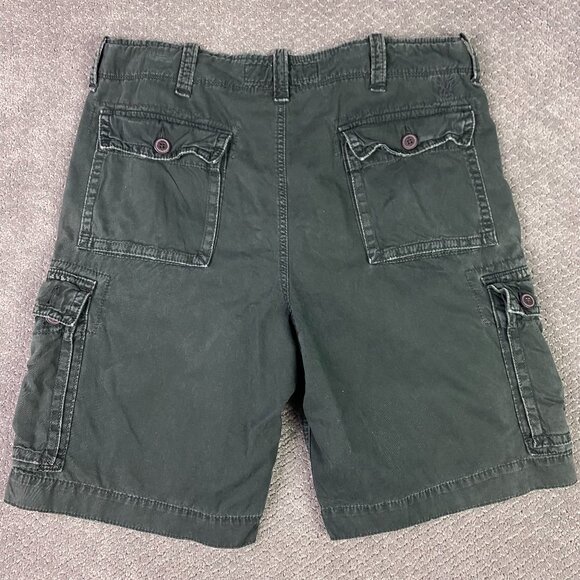 American Eagle Outfitters Classic Length Cargo Shorts Mens 38 Faded Black Cotton - Picture 2 of 10